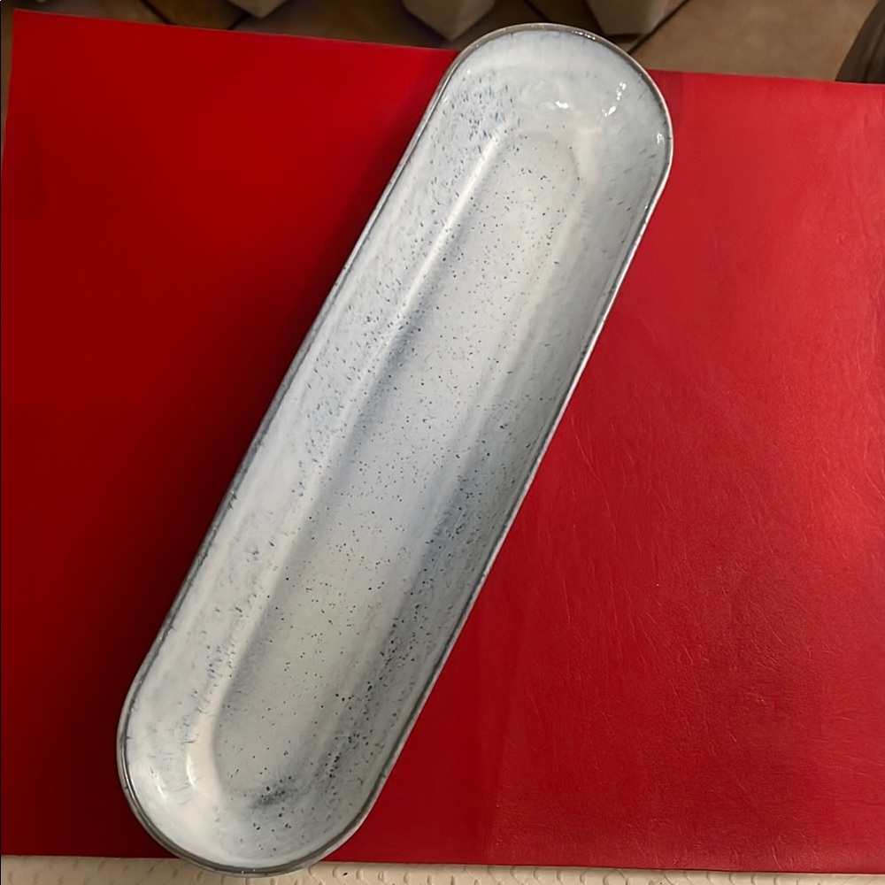 Southern Living 16”Long Thin Tray Dillard’s Astra Glazed Stoneware Serving sushi